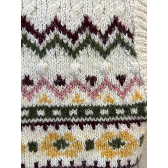 NWT Anthropologie Cropped Knit Scalloped Sleeveless Geometric Sweater XS $98 - Picture 10 of 12